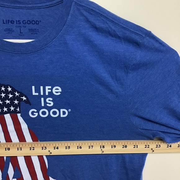 Life Is Good patriotic dog graphic long sleeve tee shirt L - Picture 7 of 10
